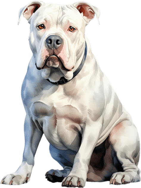 American Bulldog Kids T-Shirt by DavidBriotArt