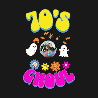 Funny Groovy 70's Ghoul Halloween 1970s Retro Style T-Shirt