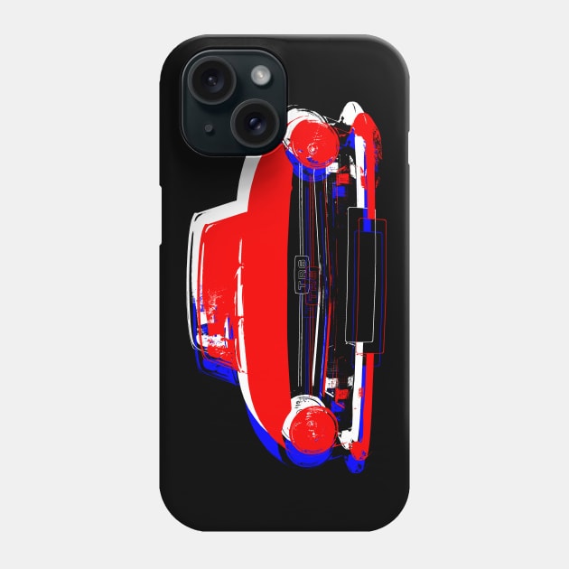 Triumph TR6 1970s classic British sports car monoblock red white blue Phone Case by soitwouldseem