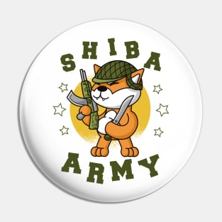 Shiba Army Shiba Inu Coin Meme Gift Idea Pin