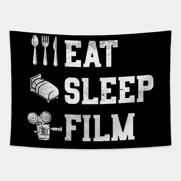 Eat Sleep Film Tapestry by maxdax