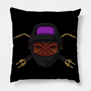 Devil's Welder (no caption) Pillow