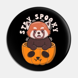 Cute Red Panda Stay Spooky Pin