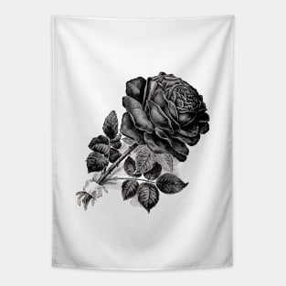 Black Rose Flower Tapestry