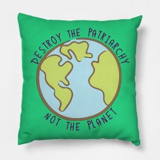 Destroy the Patriarchy, Not the Planet Pillow