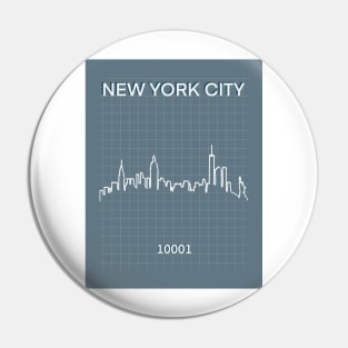 New York City poster Pin