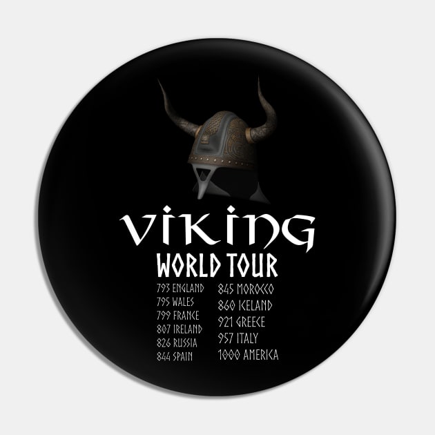 Viking World Tour Scandinavian History Norse Mythology Pin by Styr Designs