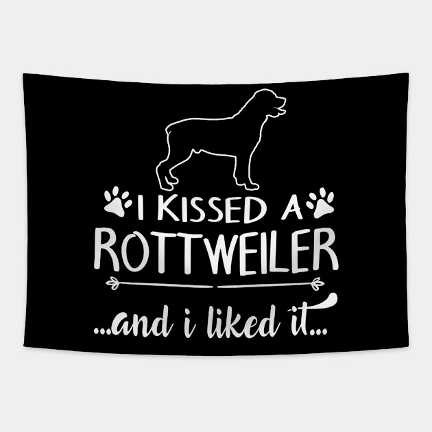 I Kissed A Rottweiler Tapestry by LiFilimon