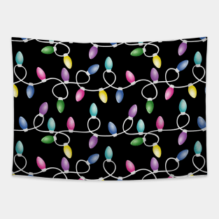 Christmas Lights Pattern - Tree Lights Tapestry