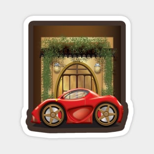 CS Cartoon Machines Sport Car And House  V 2.4. Magnet