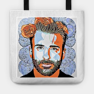 Chris with roses Tote