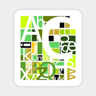 The alphabet abstract Magnet