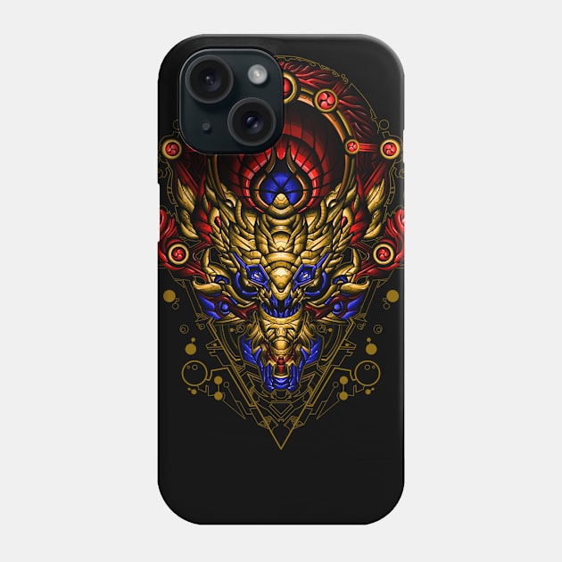 mecha tengu seampunk head design Phone Case by eleazarion