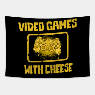 Video Games with cheese Tapestry