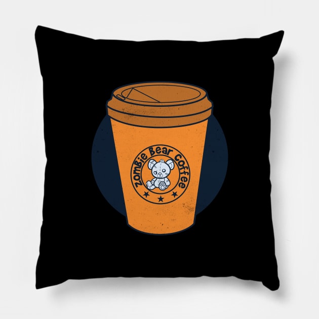 Zombie Bear Coffee Pillow by Pixeldsigns