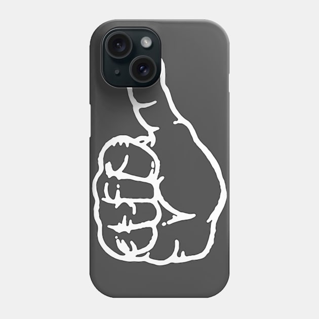 Thumbs Up - White - Yeah - Positive Phone Case by goodwordsco