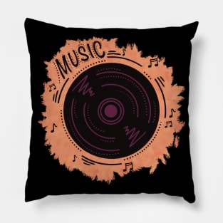 Vinyl record of a vintage gramophone Pillow