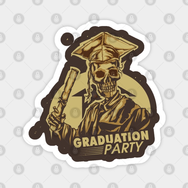 Graduation Skeleton Magnet by El-Owl