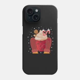 Christmas cup, gingerbread men, hot cocoa, sweet christmas Phone Case