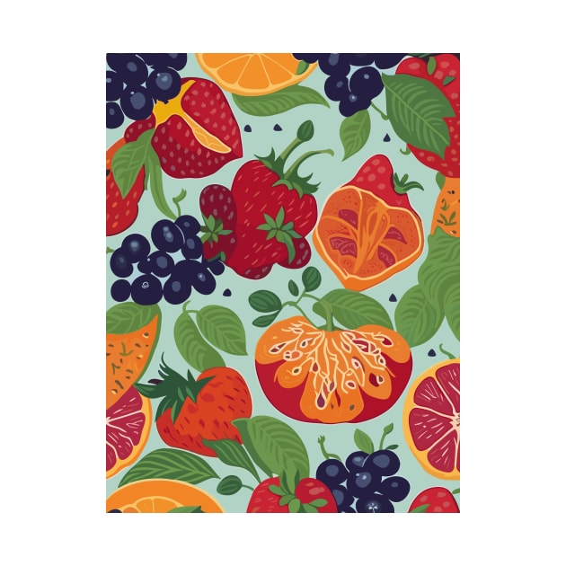 Fruits pattern tee by Nad2em