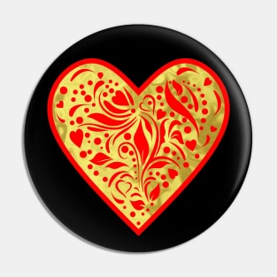 HAPPY Valentine Day Heart Pin