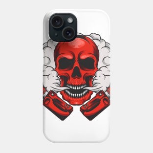 Vaping skull - smoking is never die Phone Case