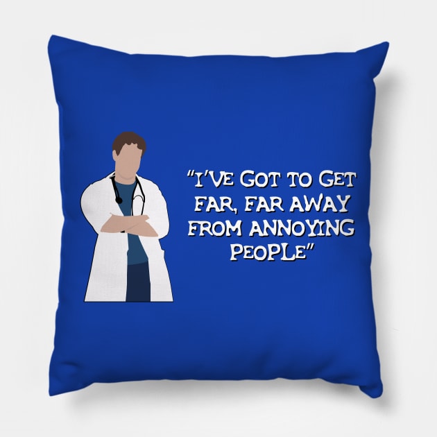 Get Away From Annoying People Pillow by doctorheadly