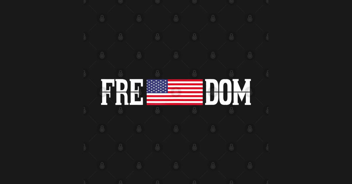 Freedom White Freedom Usa Flag - Freedom Flag Usa - T-Shirt | TeePublic