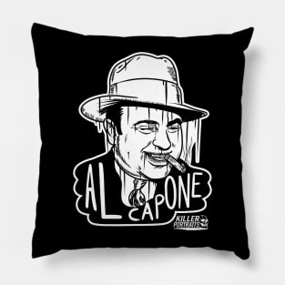 al capone killer portraits black Pillow