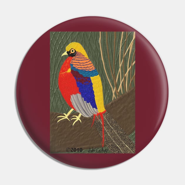 Golden Pheasant Pin by DebiCady