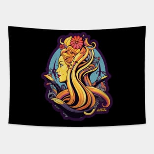 Plastic Macaroni Boho Trippy Hippy Ravioli Tapestry