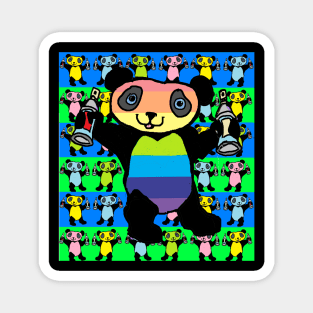 Graffiti,Panda,Rainbow by LowEndGraphics Magnet