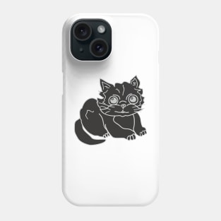 Cute black kitten Phone Case