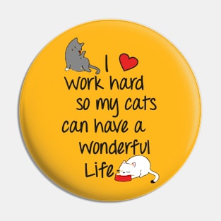 Two lazy cats design Pin