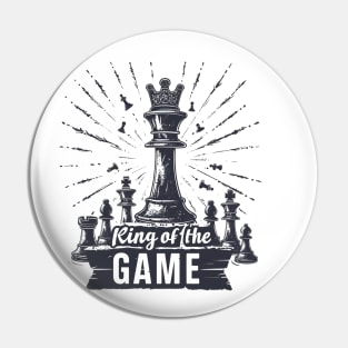 Chess Royalty: King of the Game Dramatic Illustration Pin