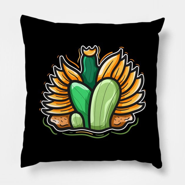 King Cactus Pillow by happymonday