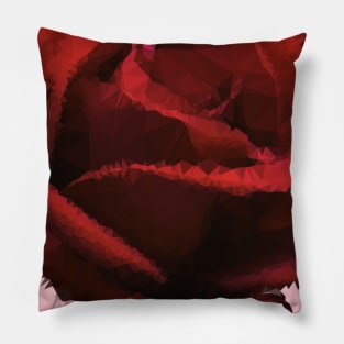 Low Poly Rose Pillow