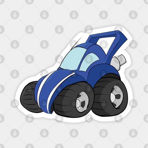 Offroad Blue Wagon Magnet by Dad n Son Designs