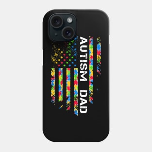 Autism Dad Awareness American Flag USA Phone Case