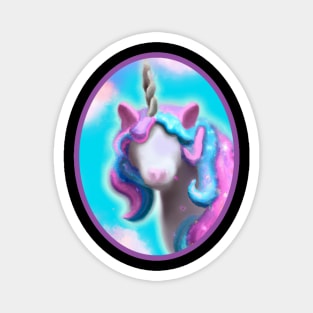 Retrato de Unicornio de Colores Magnet