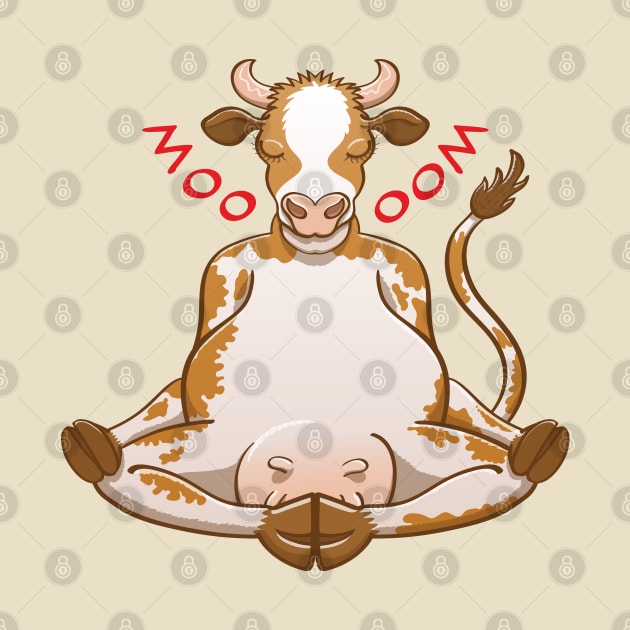 Beautiful cow meditating and changing moo by oom by zooco