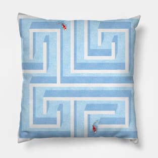 Koi pond maze Pillow