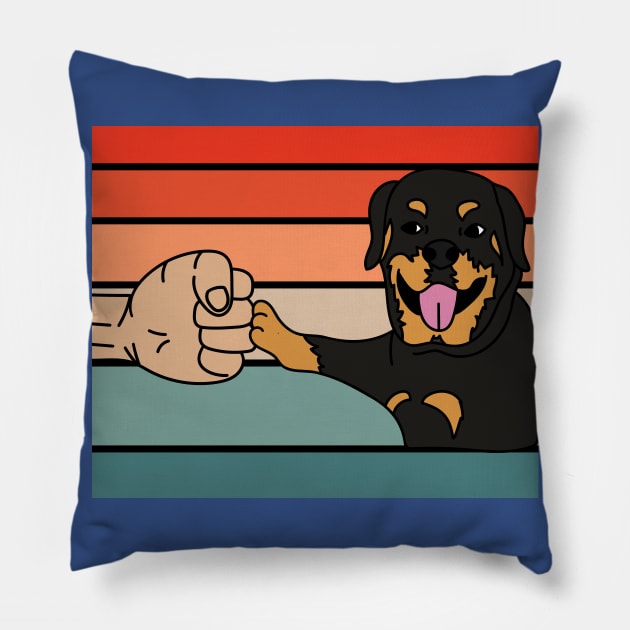 Best Retro Dog Owner Of All Time Pillow by flofin