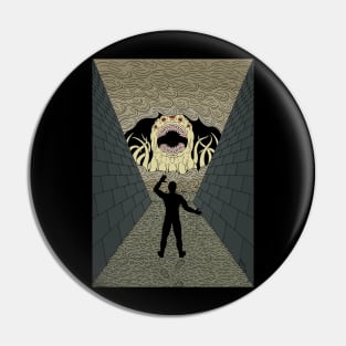 The Devourer Cometh Weird Horror Art Pin