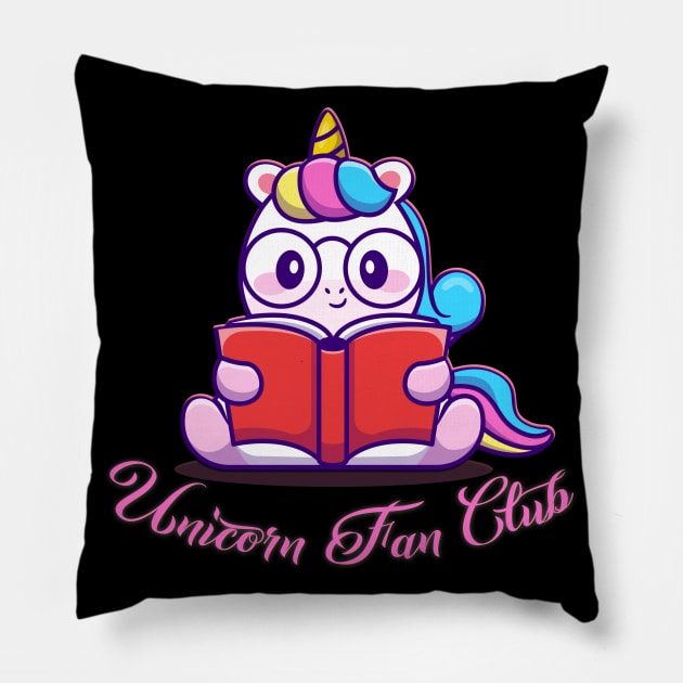 Unicorn Fan Club Pillow by capo_tees