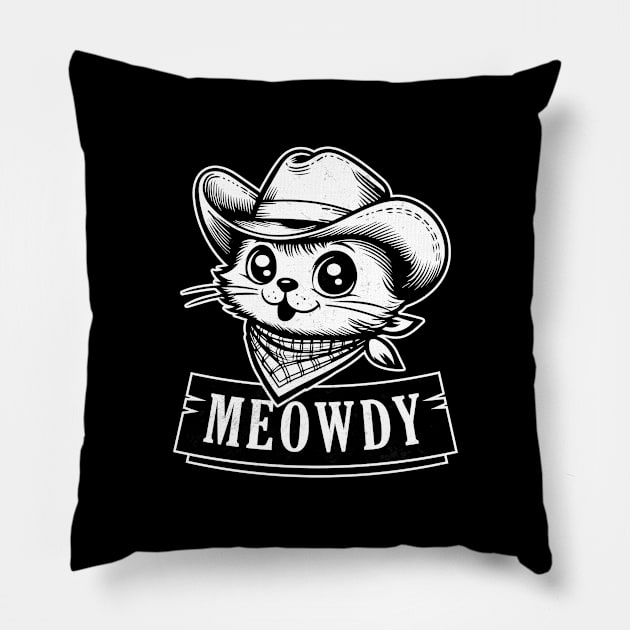 Meowdy Pillow by zoljo