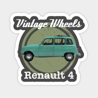 Vintage Wheels - Renault 4 Magnet