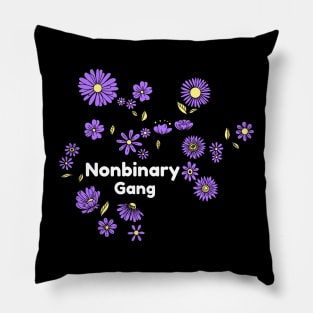 Non-Binary Flower Gang Pillow