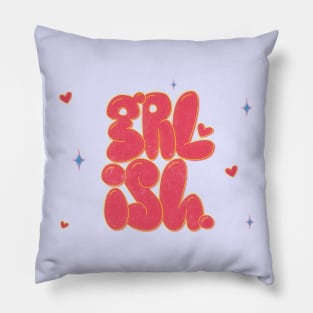 Girlish lettering Pillow