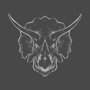 Triceratops Sketch (Dark) T-Shirt